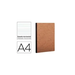 Libreta Clarefontaine color havana A4 tapa cartulina rayado horizontal 96 hojas