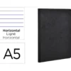 Libreta Clarefontaine color negro A5 tapa cartulina rayado horizontal 96 hojas