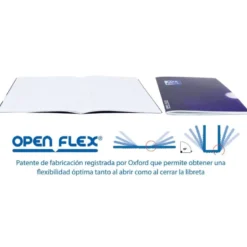Libreta de Oxford encolada Open Flex liso 48 Hojas