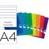 Libreta Escolar Oxford DIN A4 48 hojas Rayado horizontal Colores Surtidos