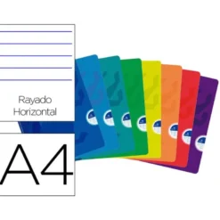 Libreta Escolar Oxford DIN A4 48 hojas Rayado horizontal Colores Surtidos