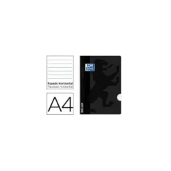 Libreta Escolar Oxford DIN A4 48 hojas Rayado horizontal Negro