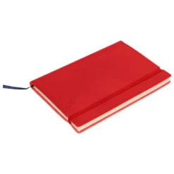 Libreta indice Liderpapel similpiel A7 con 120 hojas de 70g/m2 color rojo.