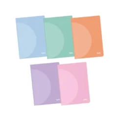 LIBRETA LIDERPAPEL 360 TAPA DE PLASTICO A4 48 HOJAS 90G/M2 CUADRO 4 MM CON MARGEN COLORES PASTEL SURTIDOS