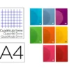LIBRETA LIDERPAPEL 360 TAPA DE PLASTICO A4 48 HOJAS 90G/M2 5MM CON DOBLE MARGEN COLORES SURTIDOS