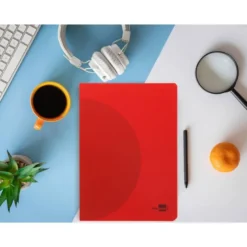 LIBRETA LIDERPAPEL 360 TAPA DE PLASTICO A4 48 HOJAS 90G/M2 5MM CON DOBLE MARGEN COLORES SURTIDOS