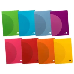 LIBRETA LIDERPAPEL 360 TAPA DE PLASTICO A4 48 HOJAS 90G/M2 HORIZONTAL CON DOBLE MARGEN COLORES SURTIDOS