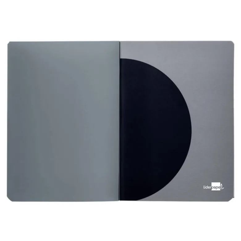 LIBRETA LIDERPAPEL 360 TAPA DE PLASTICO A4 48 HOJAS 90G/M2 HORIZONTAL CON DOBLE MARGEN TAPA NEGRA