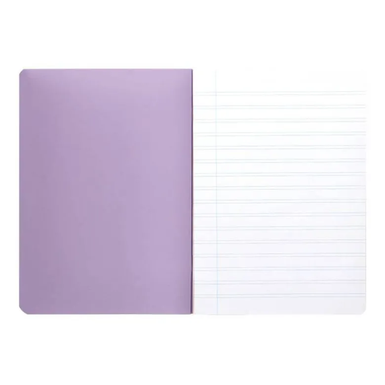 LIBRETA LIDERPAPEL 360 TAPA DE PLASTICO A4 48 HOJAS 90G/M2 HORIZONTAL CON DOBLE MARGEN COLORES PASTEL
