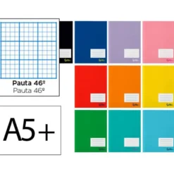 LIBRETA LIDERPAPEL SMART A5 PLUS 32 HOJAS 75GR RAYADO Nº46 COLORES SURTIDOS