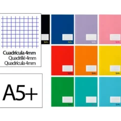 LIBRETA LIDERPAPEL SMART A5 PLUS 32 HOJAS 75G/M2 CUADRO 4MM CON MARGEN