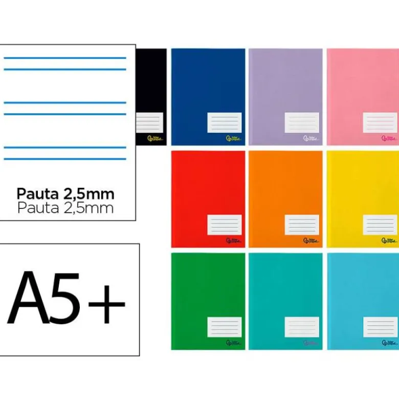 LIBRETA LIDERPAPEL SMART A5 PLUS 32 HOJAS 75GR PAUTA 5 2.5MM CON MARGEN