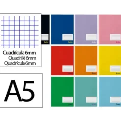 LIBRETA LIDERPAPEL SMART A5 PLUS 32 HOJAS 75G/M2 CUADRO 6MM CON MARGEN