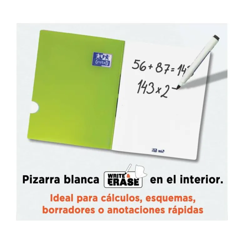 Libreta Oxford encolada Open Flex cuadro de 4 mm Din A4 48 Hojas