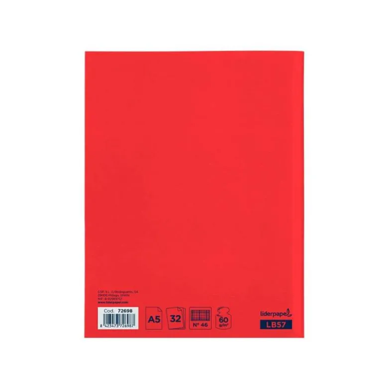 Libreta escolar grapada Liderpapel serie Write Din A5 pauta 46 32 hojas