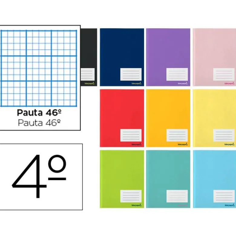 Libreta escolar grapada Liderpapel serie Write Din A5 pauta 46 32 hojas