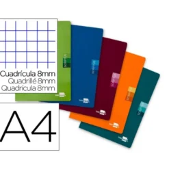Libreta escolar Liderpapel Scriptus cuadricula 8 mm tamaño DIN A4 48 hojas