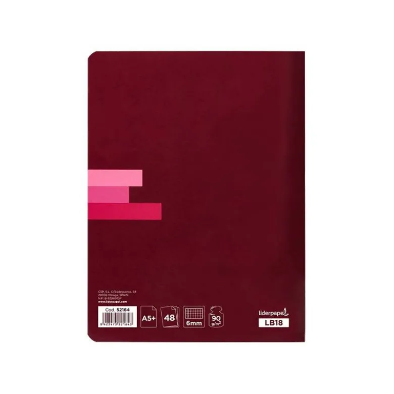 Libreta escolar Liderpapel Scriptus cuadricula 6 mm 48 hojas tamaño DIN A5