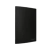 Libreta escolar Liderpapel tapa negra A5 con 80 hojas de 60g/m2. Rayado horizontal con doble margen.