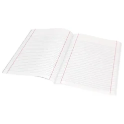 Libreta escolar Liderpapel tapa negra A5 con 80 hojas de 60g/m2. Rayado horizontal con doble margen.