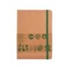LIBRETA LIDERPAPEL ECOUSE 100% RECICLADA A5 96 HOJAS 70G/M2 HORIZONTAL CON GOMILLA Y MARCA PAGINAS