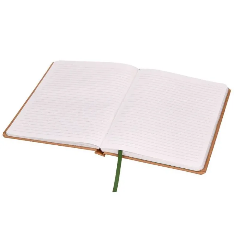 LIBRETA LIDERPAPEL ECOUSE 100% RECICLADA A5 96 HOJAS 70G/M2 HORIZONTAL CON GOMILLA Y MARCA PAGINAS