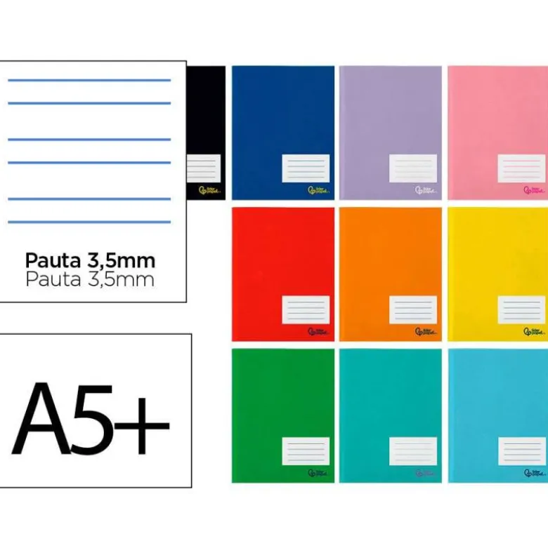 LIBRETA LIDERPAPEL SMART A5 PLUS 16 HOJAS 75G/M2 PAUTA 4 3.5MM CON MARGEN