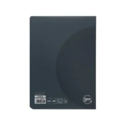 LIBRETA LIDERPAPEL 360 TAPA DE PLASTICO A4 48 HOJAS 90G/M2 5MM CON DOBLE MARGEN TAPA NEGRA