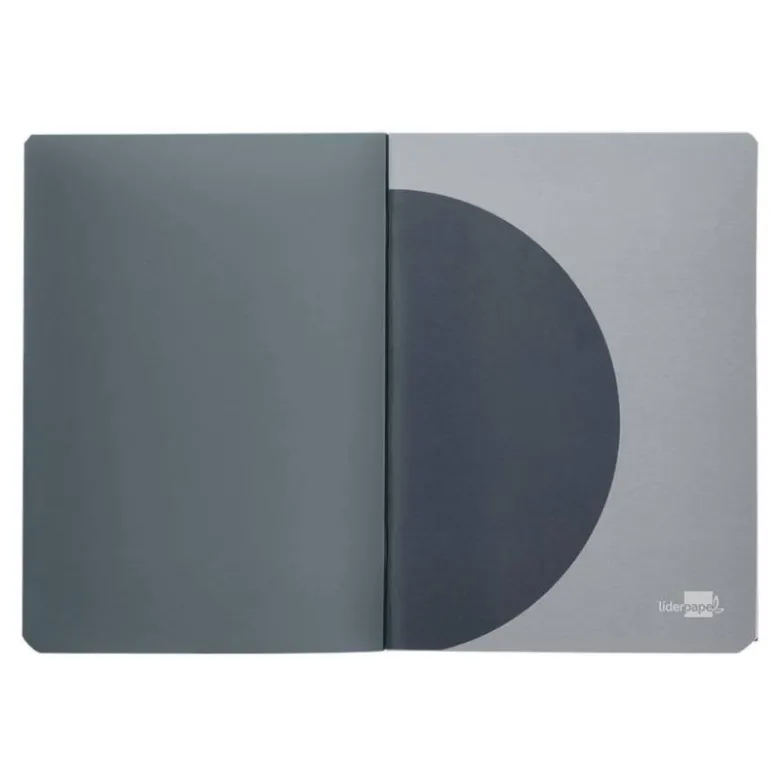 LIBRETA LIDERPAPEL 360 TAPA DE PLASTICO A4 48 HOJAS 90G/M2 5MM CON DOBLE MARGEN TAPA NEGRA