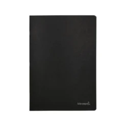 Libreta liderpapel tapa negra a4 80 hojas 60g/m2 liso sin margen