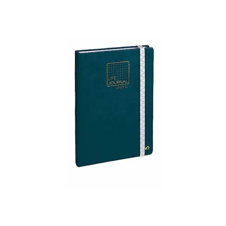 LIBRETA QUO VADIS LIFE JOURNAL DOTS METODO BULLET 15X21 CM 215 HOJAS 90 GR TAPA AZUL OSCURO