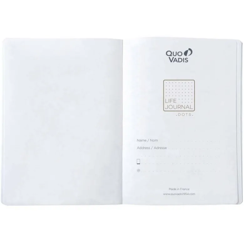 Libreta Quo Vadis Life Journal Infinite Dots 150x210 mm Puntos Tapa Similpiel Azul