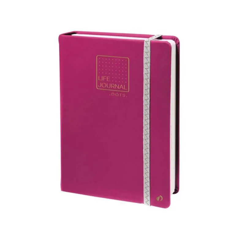 Libreta Quo Vadis Life Journal Infinite Dots 150x210 mm 224 hojas Puntos Tapa Similpiel color Ciruela