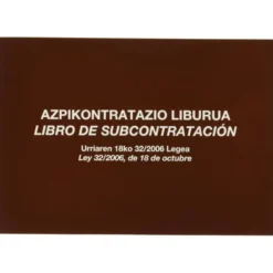 Libro Subcontratacion Miquelrius euskera tamaño folio