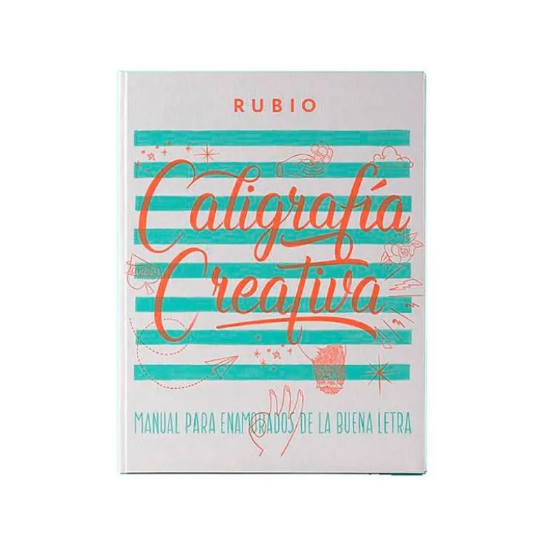 Libro Caligrafia Lettering Rubio con 150 páginas 27x21 cm Tapa dura
