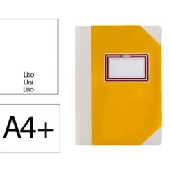 LIBRO CARTONE COSIDO FERNANDES FLECHA DIN A4+ LISO 50 HOJAS 100 GR AMARILLO
