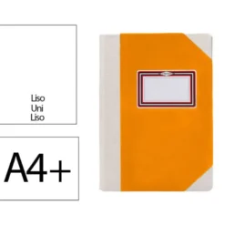 LIBRO CARTONE COSIDO FERNANDES FLECHA DIN A4+ LISO 50 HOJAS 100 GR NARANJA