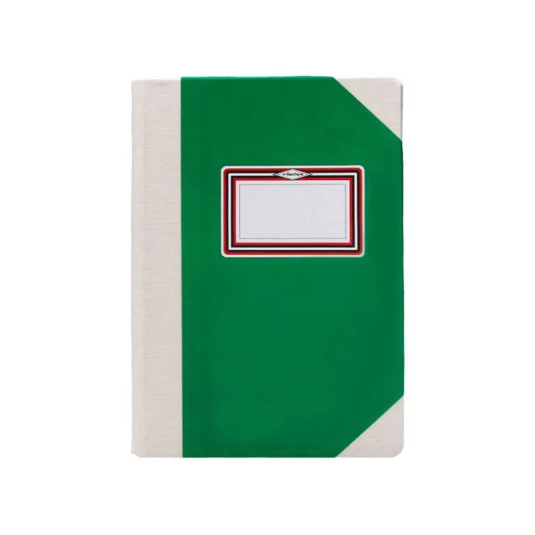 LIBRO CARTONE COSIDO FERNANDES FLECHA DIN A4+ LISO 50 HOJAS 100 GR VERDE