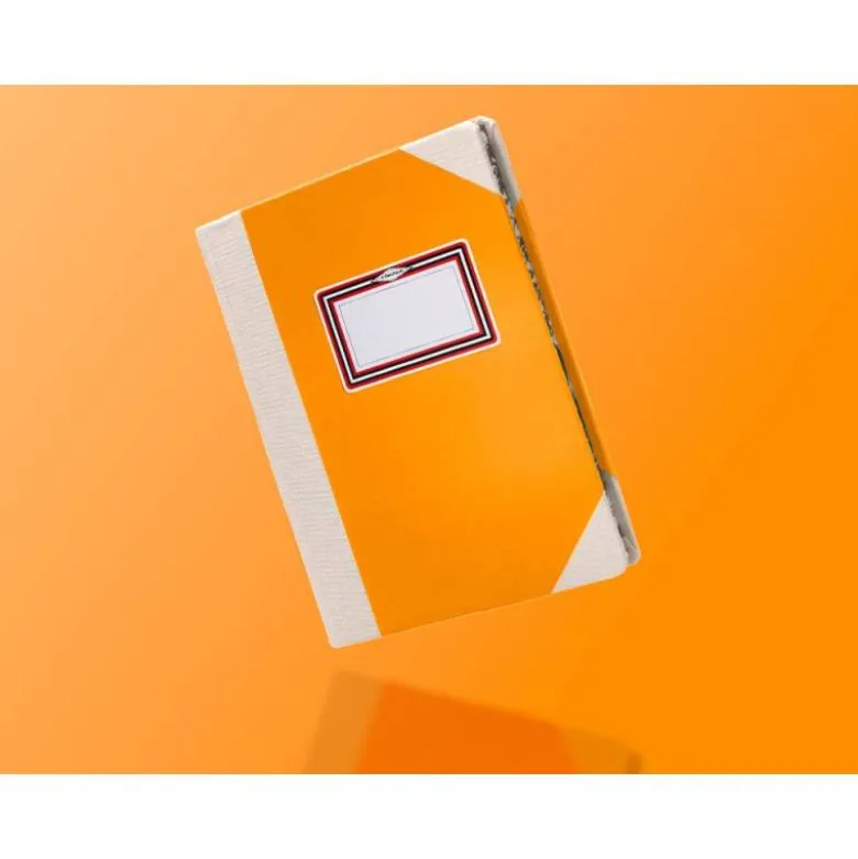 LIBRO CARTONE COSIDO FERNANDES FLECHA DIN A4+ RAYADO HORIZONTAL 50 HOJAS 100 GR NARANJA