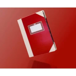 LIBRO CARTONE COSIDO FERNANDES FLECHA DIN A4+ RAYADO HORIZONTAL 50 HOJAS 100 GR ROJO