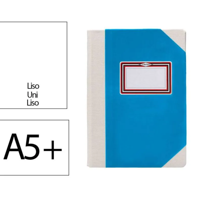 LIBRO CARTONE COSIDO FERNANDES FLECHA DIN A5+ LISO 50 HOJAS 100 GR AZUL