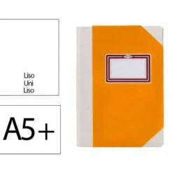 LIBRO CARTONE COSIDO FERNANDES FLECHA DIN A5+ LISO 50 HOJAS 100 GR NARANJA
