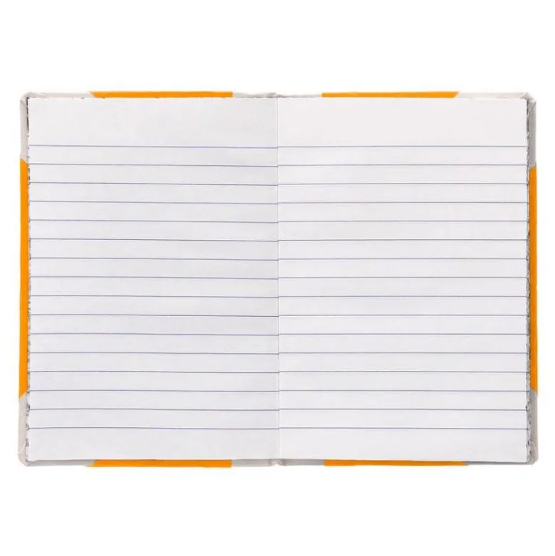 LIBRO CARTONE COSIDO FERNANDES FLECHA DIN A5+ RAYADO HORIZONTAL 50 HOJAS 100 GR NARANJA