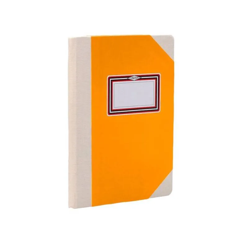 LIBRO CARTONE COSIDO FERNANDES FLECHA DIN A5+ RAYADO HORIZONTAL 50 HOJAS 100 GR NARANJA