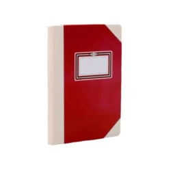 LIBRO CARTONE COSIDO FERNANDES FLECHA DIN A5+ RAYADO HORIZONTAL 50 HOJAS 100 GR ROJO
