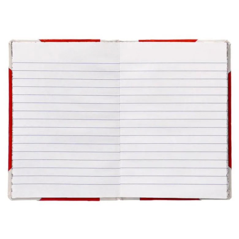 LIBRO CARTONE COSIDO FERNANDES FLECHA DIN A5+ RAYADO HORIZONTAL 50 HOJAS 100 GR ROJO