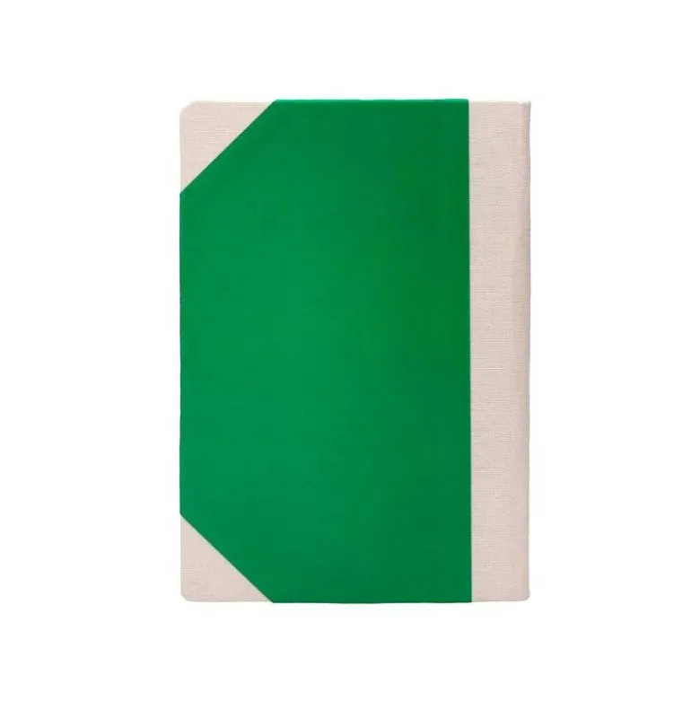 LIBRO CARTONE COSIDO FERNANDES FLECHA DIN A5+ RAYADO HORIZONTAL 50 HOJAS 100 GR VERDE