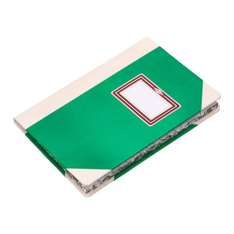 LIBRO CARTONE COSIDO FERNANDES FLECHA DIN A5+ RAYADO HORIZONTAL 50 HOJAS 100 GR VERDE