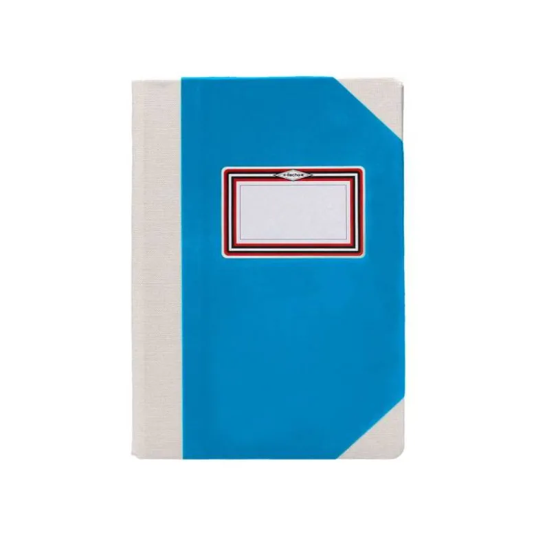 LIBRO CARTONE COSIDO FERNANDES FLECHA DIN A6+ LISO 50 HOJAS 100 GR AZUL