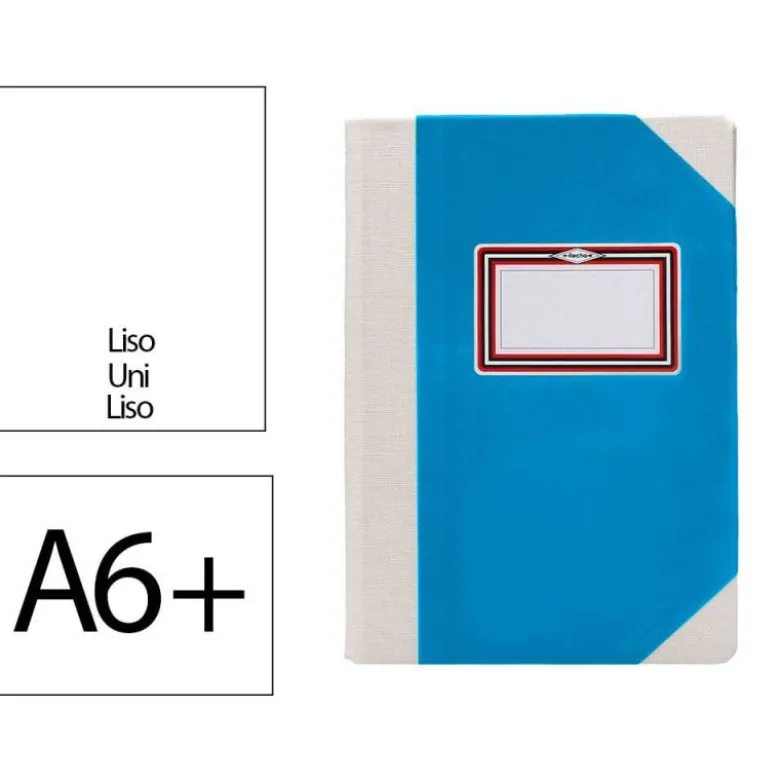 LIBRO CARTONE COSIDO FERNANDES FLECHA DIN A6+ LISO 50 HOJAS 100 GR AZUL